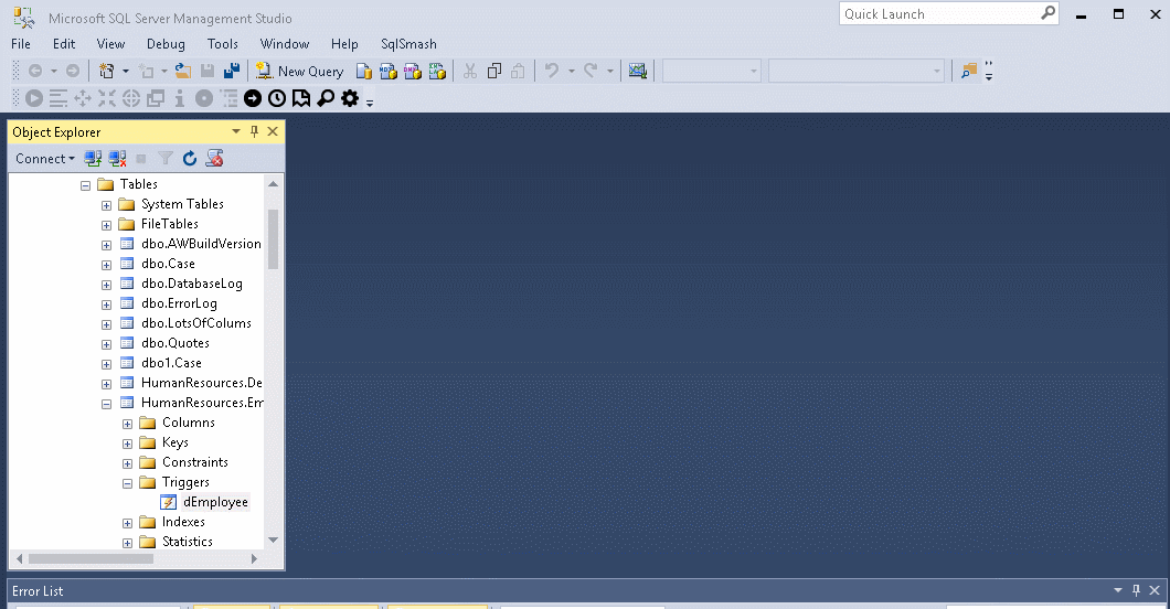Search and Execute Actions Using Quick Launch - SSMS Tips and Tricks
